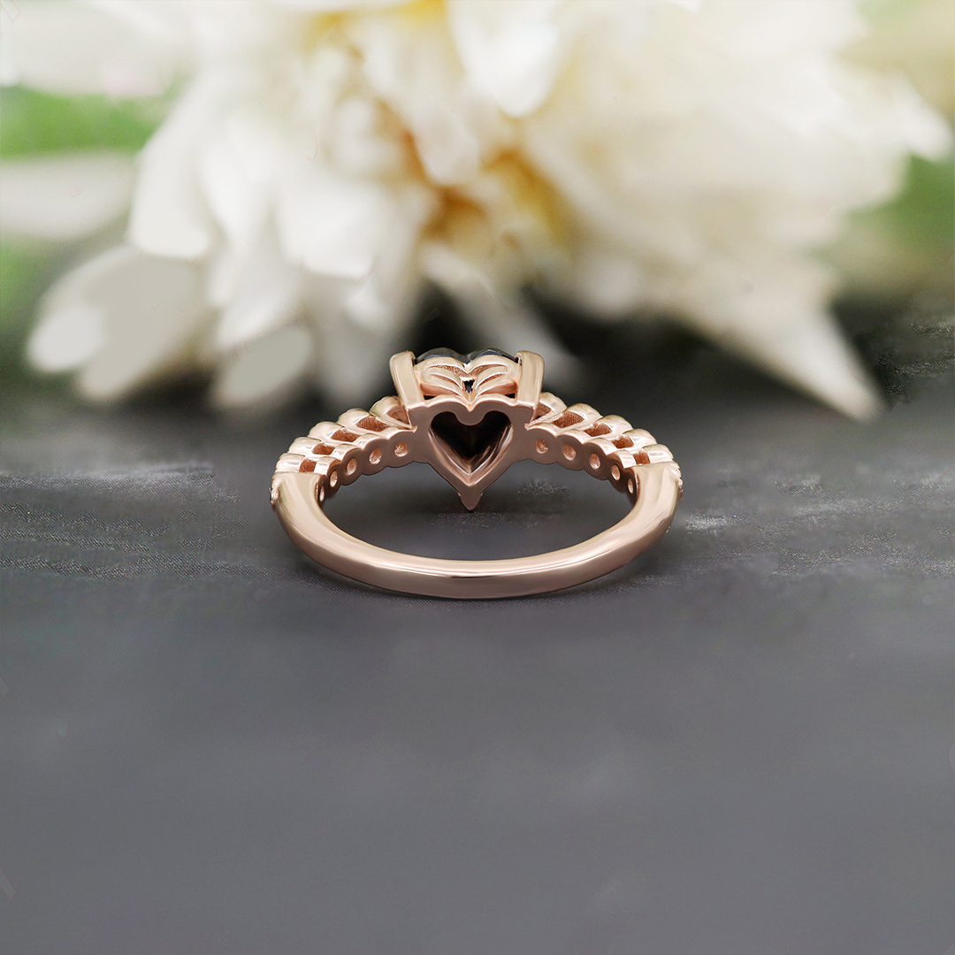 To Me From Me Black Heart Ring