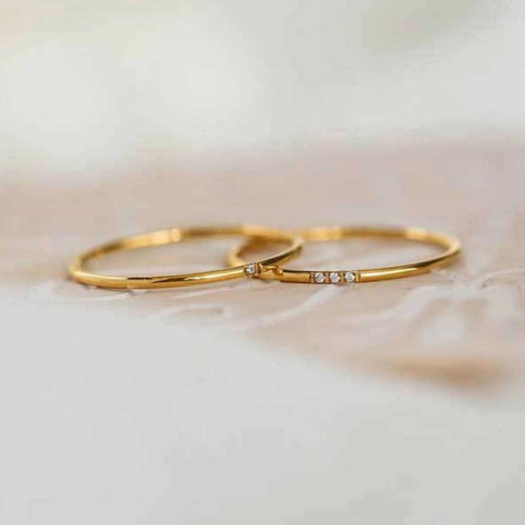 「きらめきの細道」スリムダイヤモンドリング