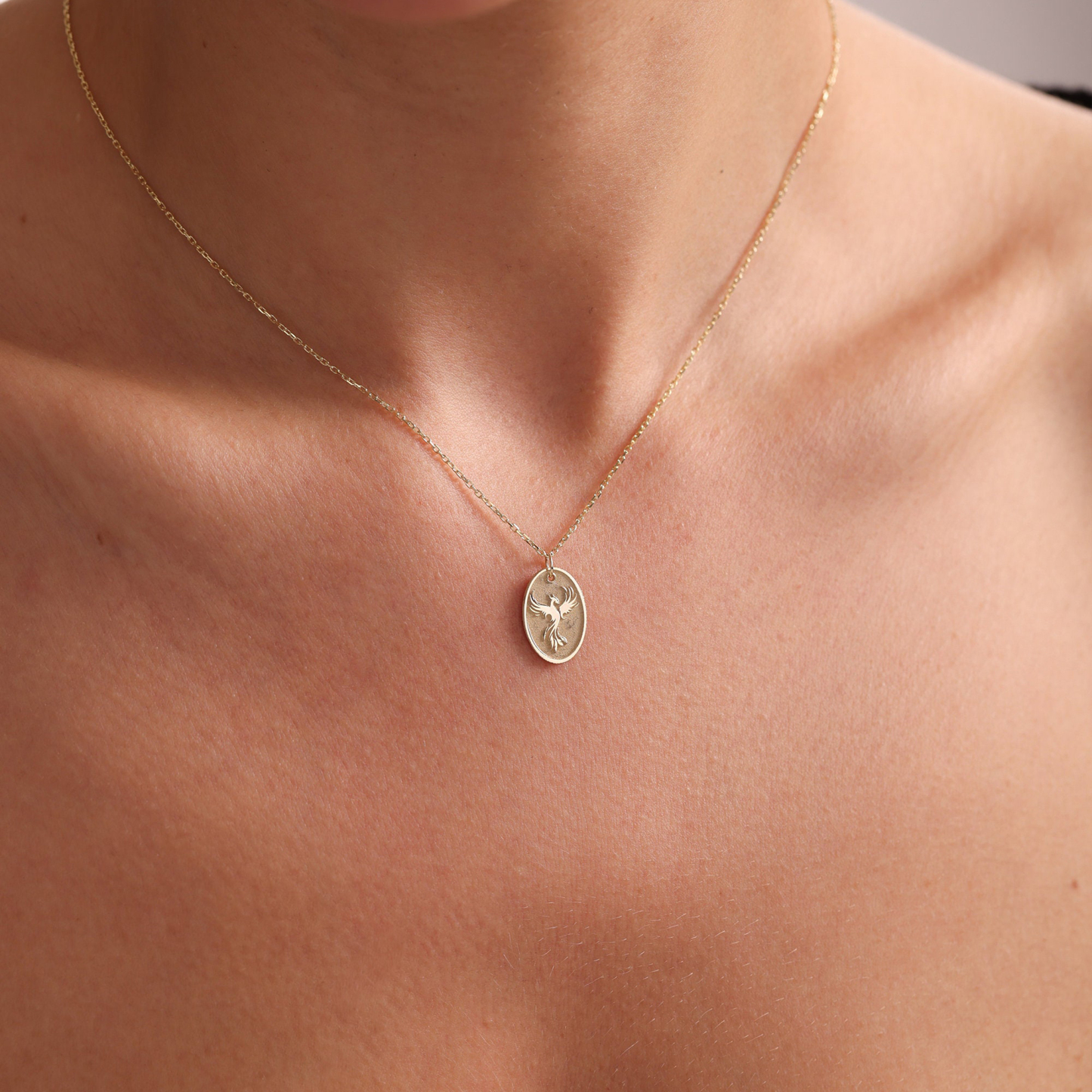 Phoenix Rebirth Charm Necklace
