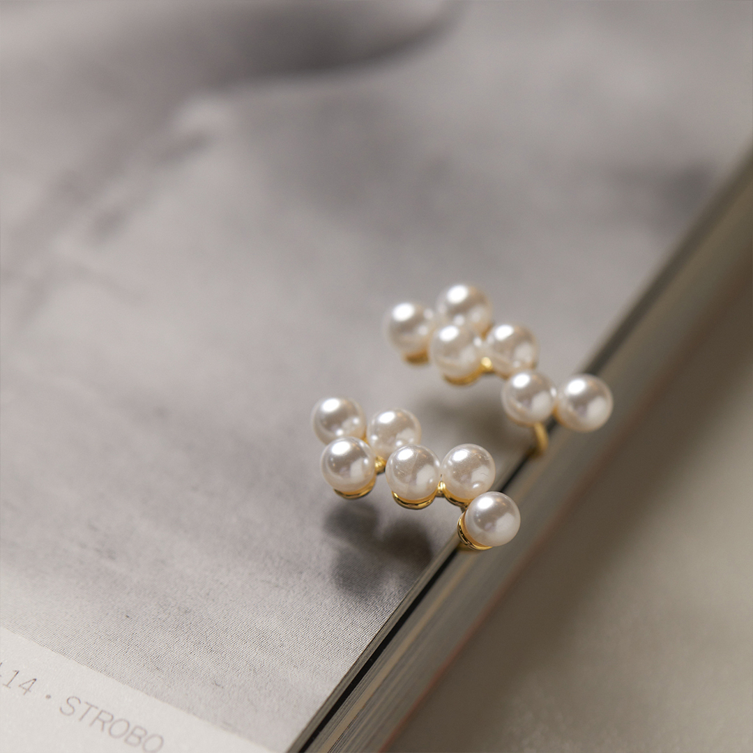 姉妹の小さな真珠の約束卒業式ピアス