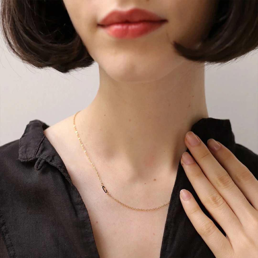 オーダーメイド レター 極細ネックレス