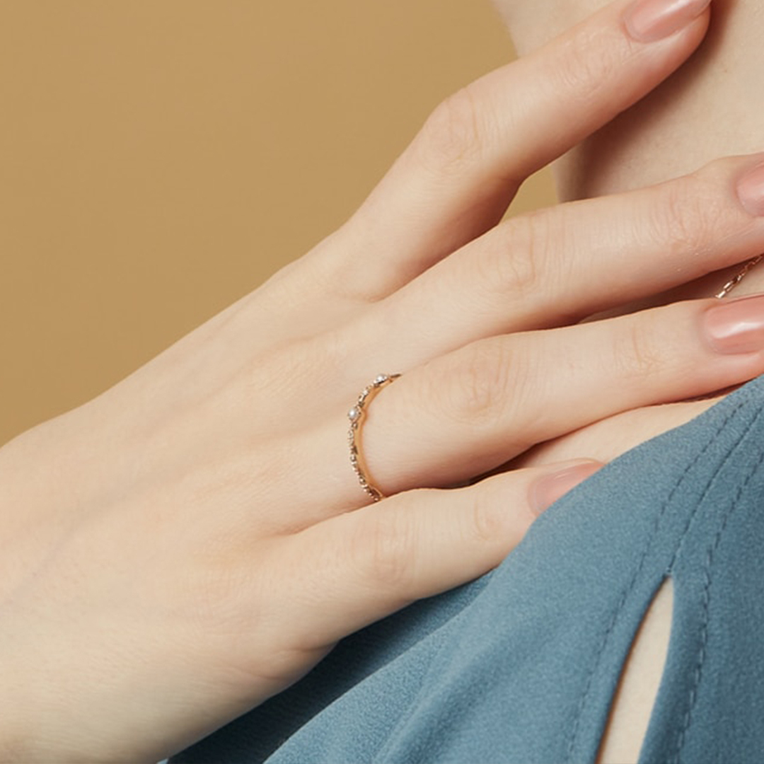 心に静けさを宿す、6月の真珠リング