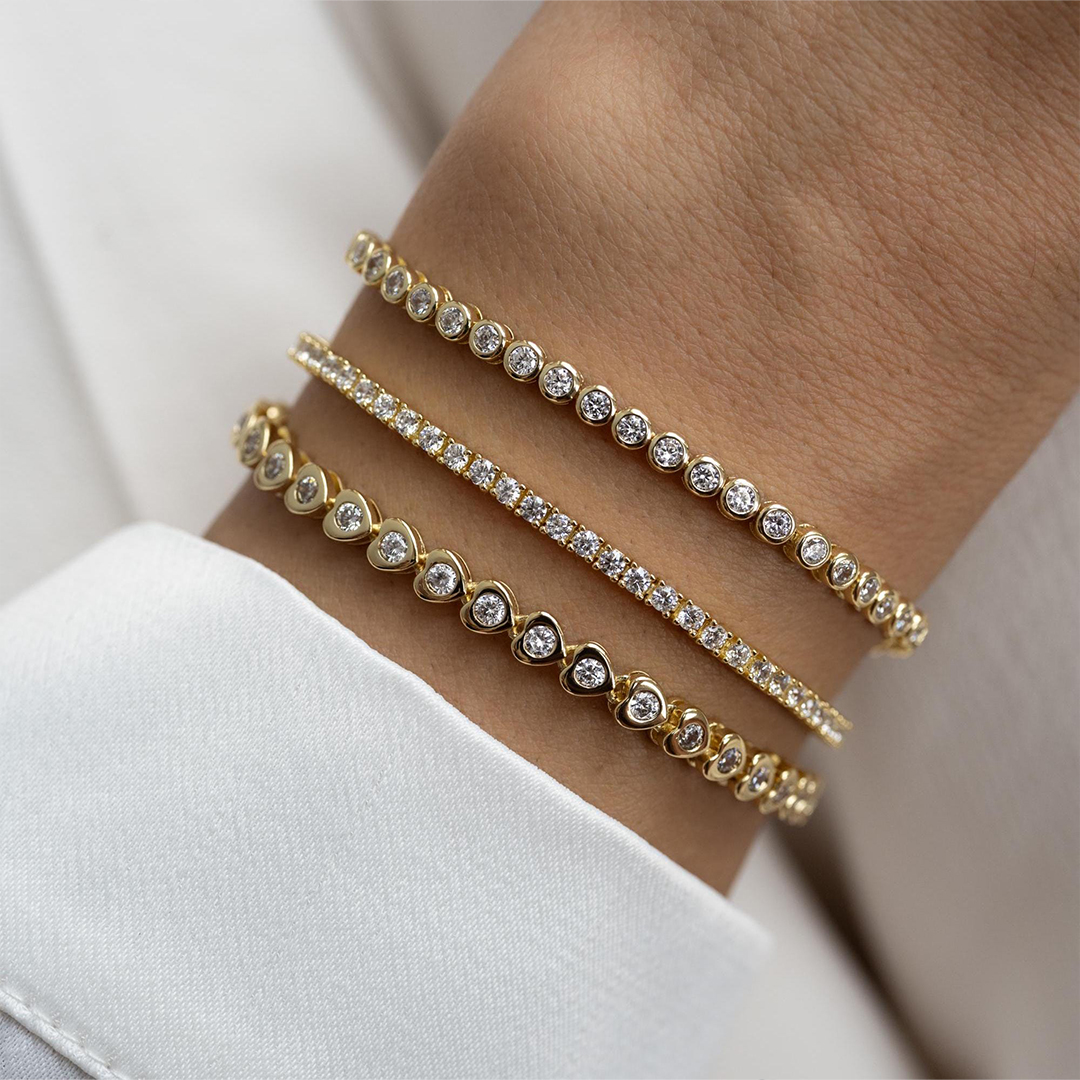 自分から自分へ、ハート型ダイヤモンドブレスレット – Kizunaandco