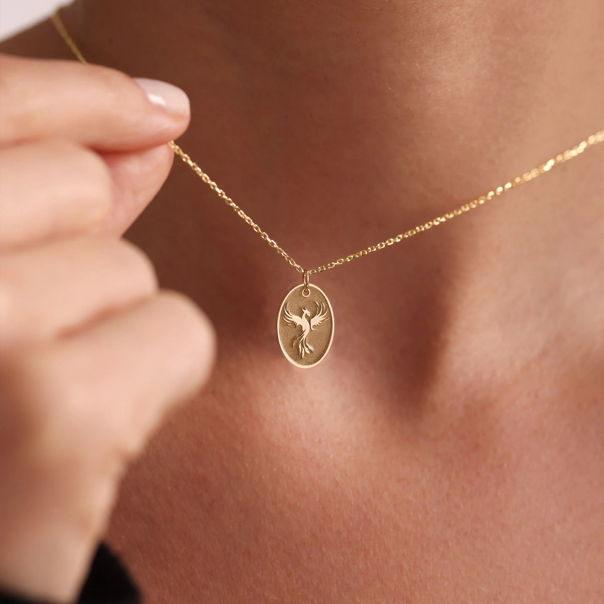 Phoenix Rebirth Charm Necklace
