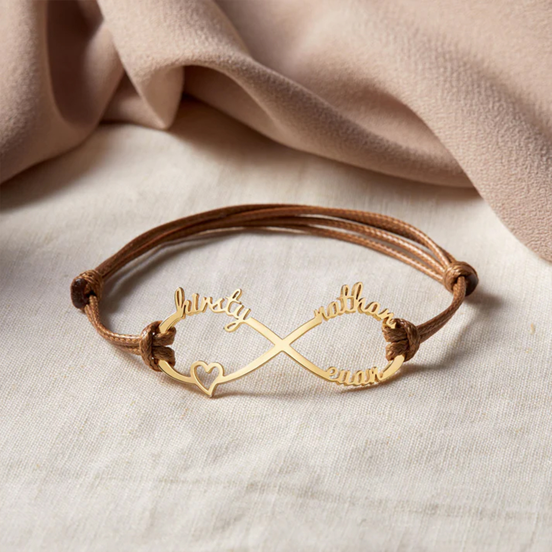 【オーダーメイド】母親・夫婦・家族の絆を刻む名入れブレスレット