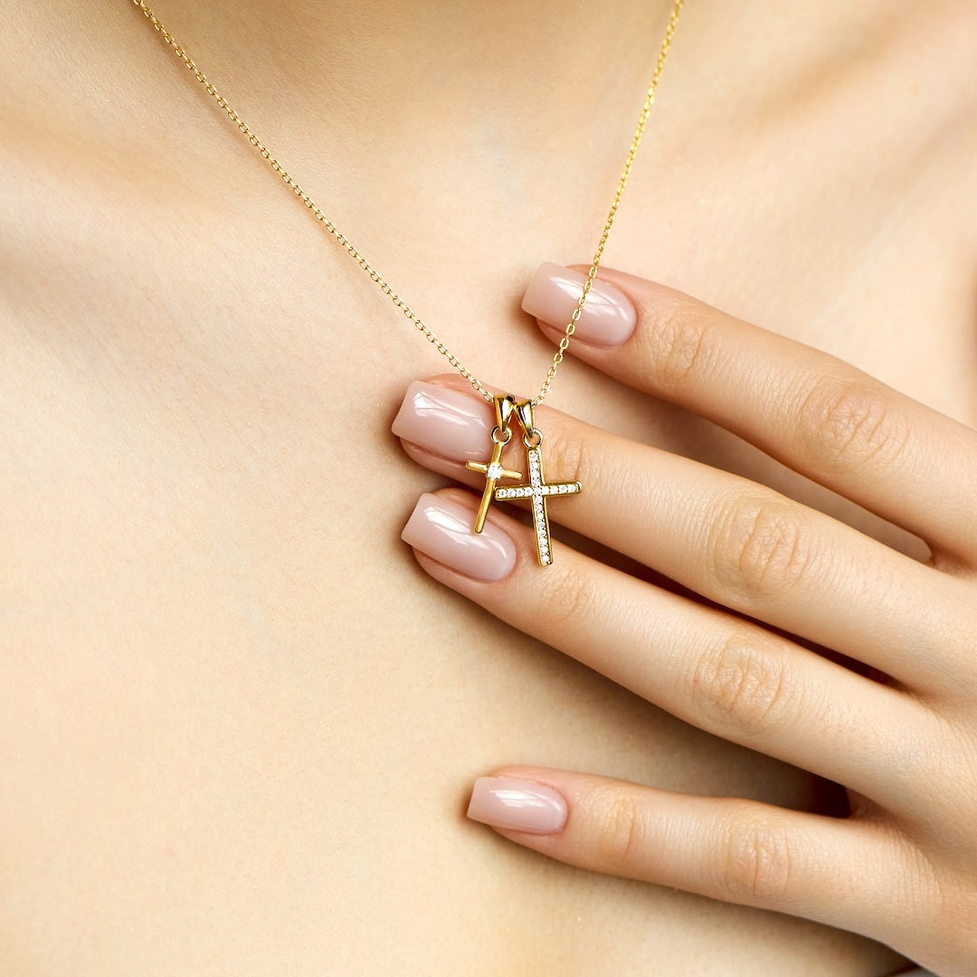 ダブルクロスのネックレス