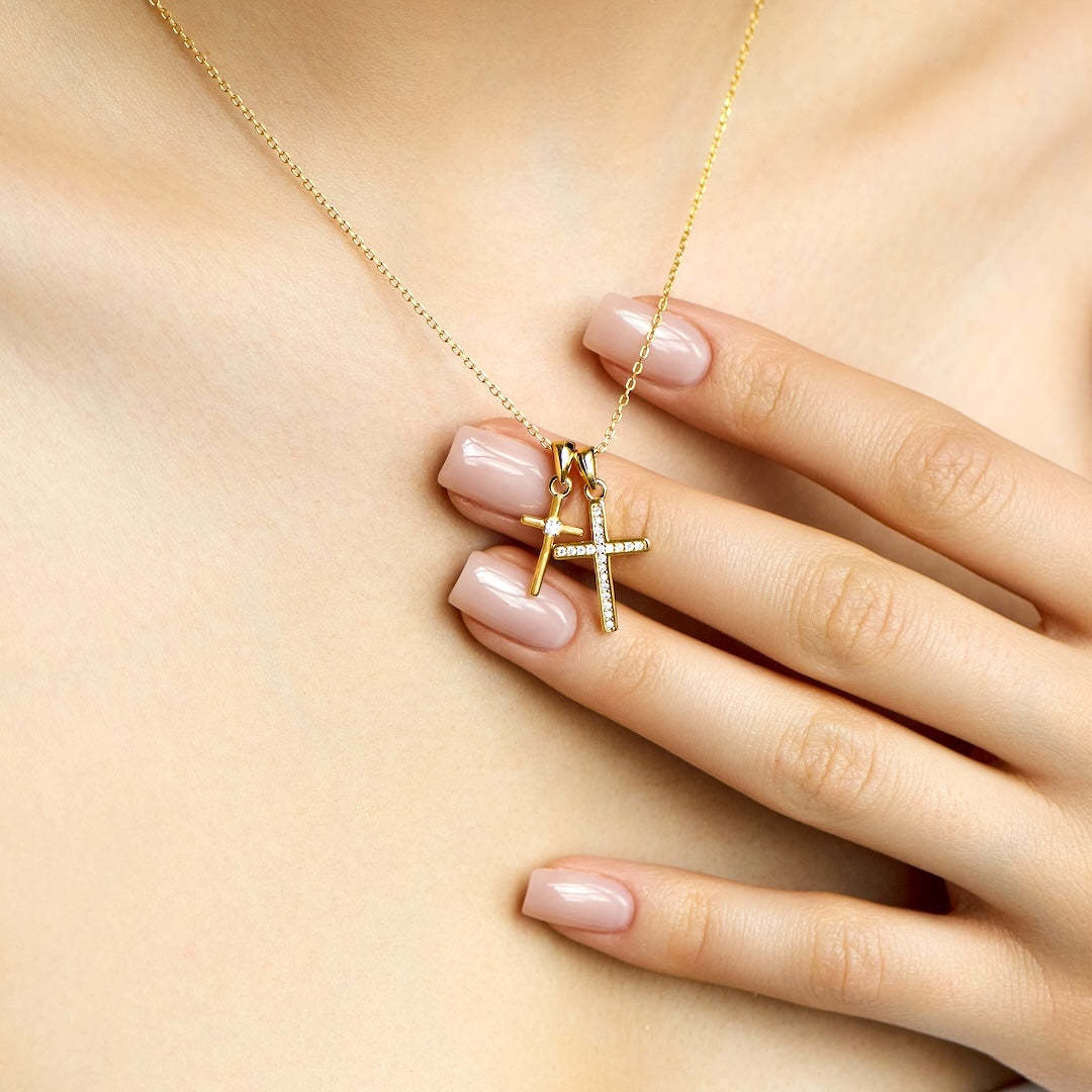 ダブルクロスのネックレス