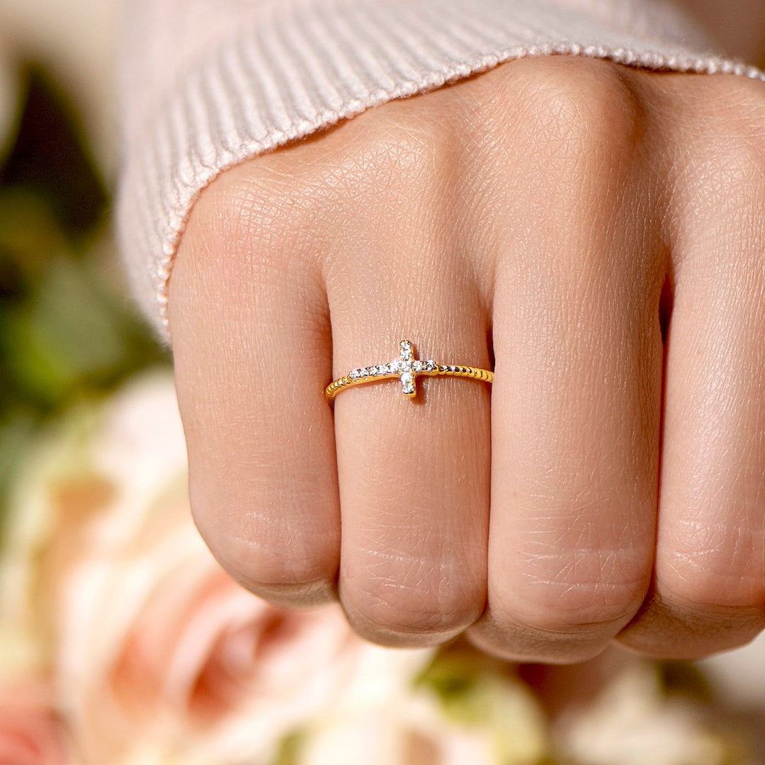 クロスビーズリング