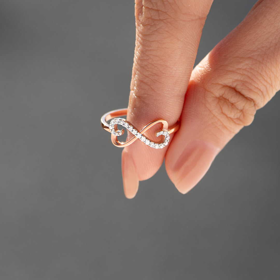 Connected At Heart Two Hearts Infinity Ring