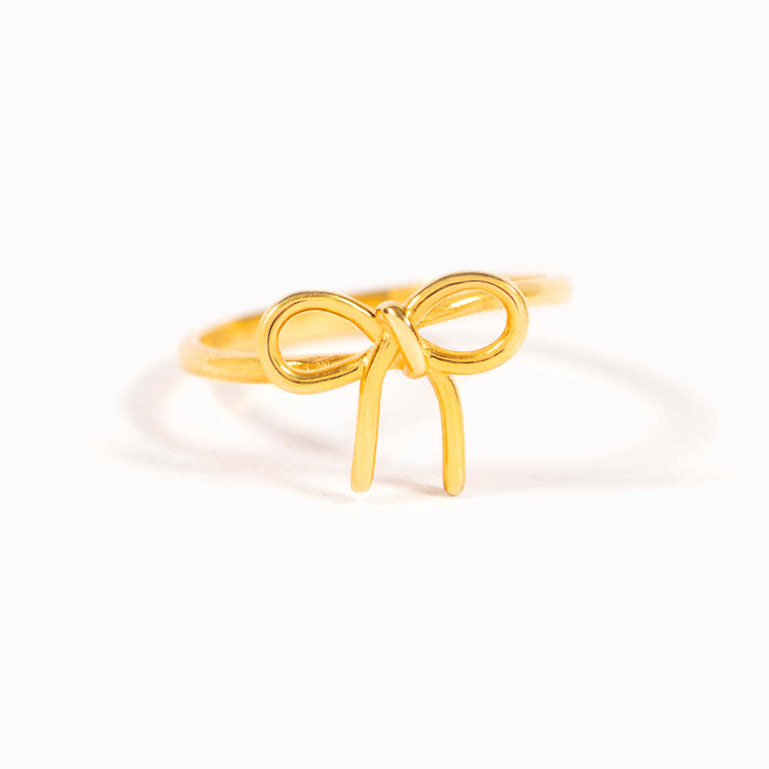 The Golden Thread Bow Ring