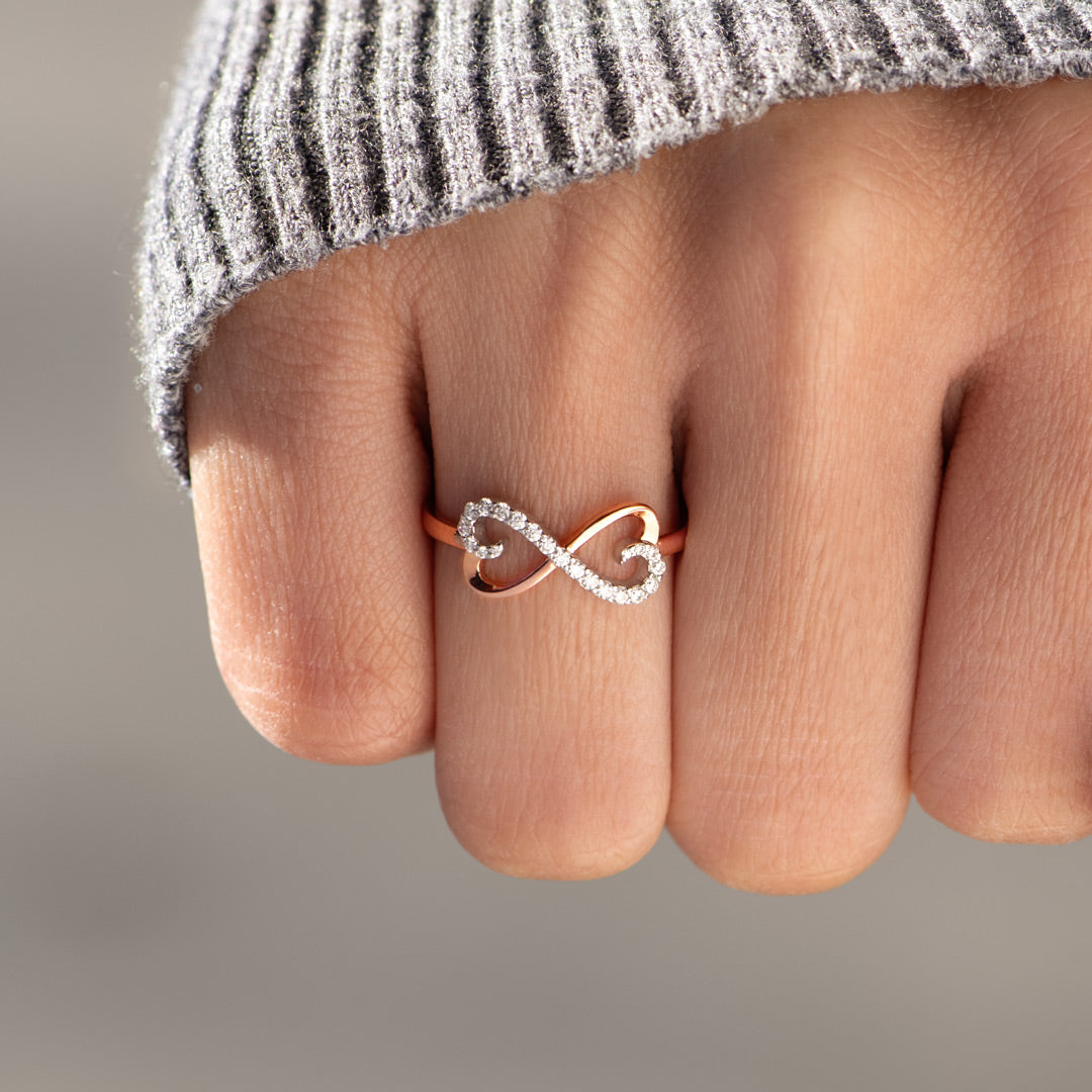 Connected At Heart Two Hearts Infinity Ring