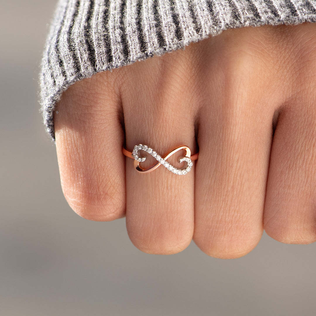 Connected At Heart Two Hearts Infinity Ring