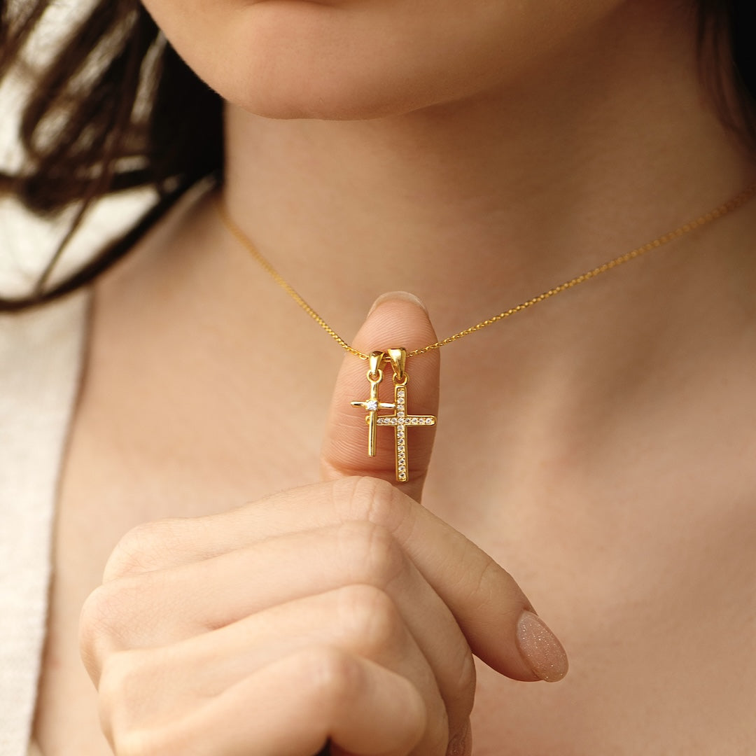 ダブルクロスのネックレス