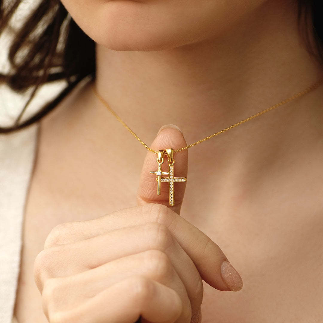 ダブルクロスのネックレス