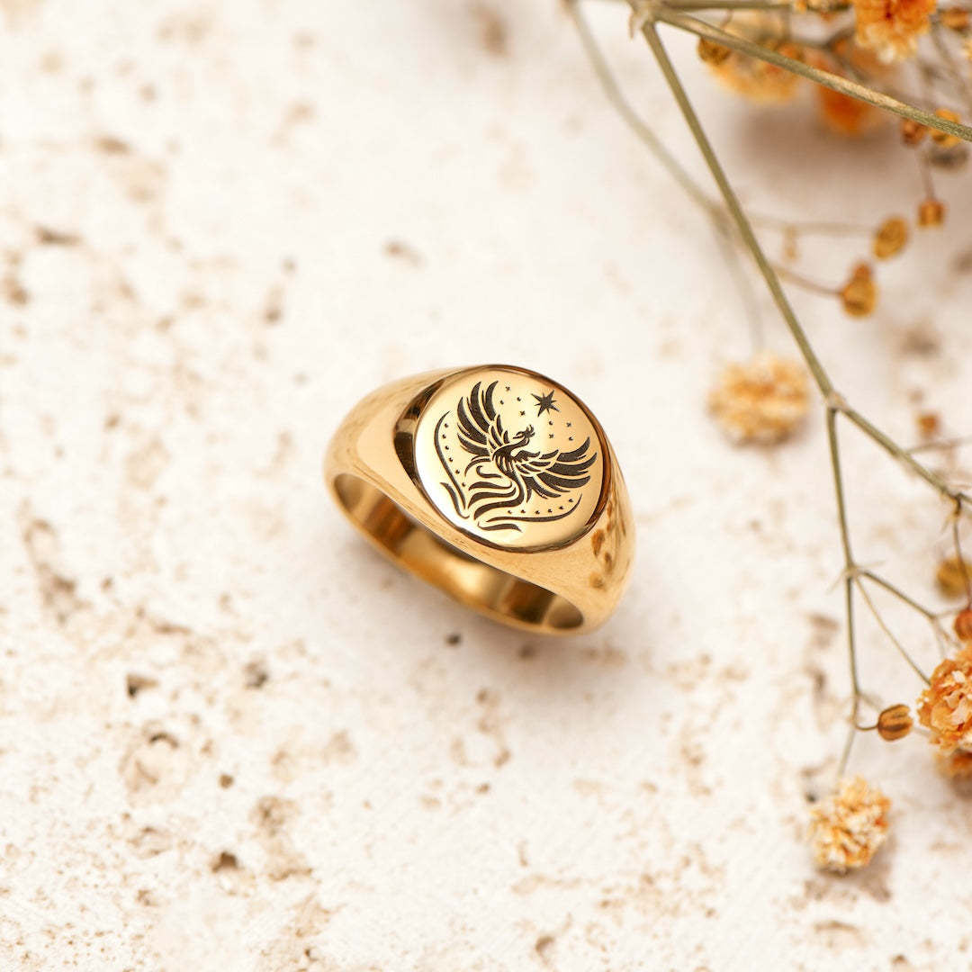 Phoenix Signet Ring