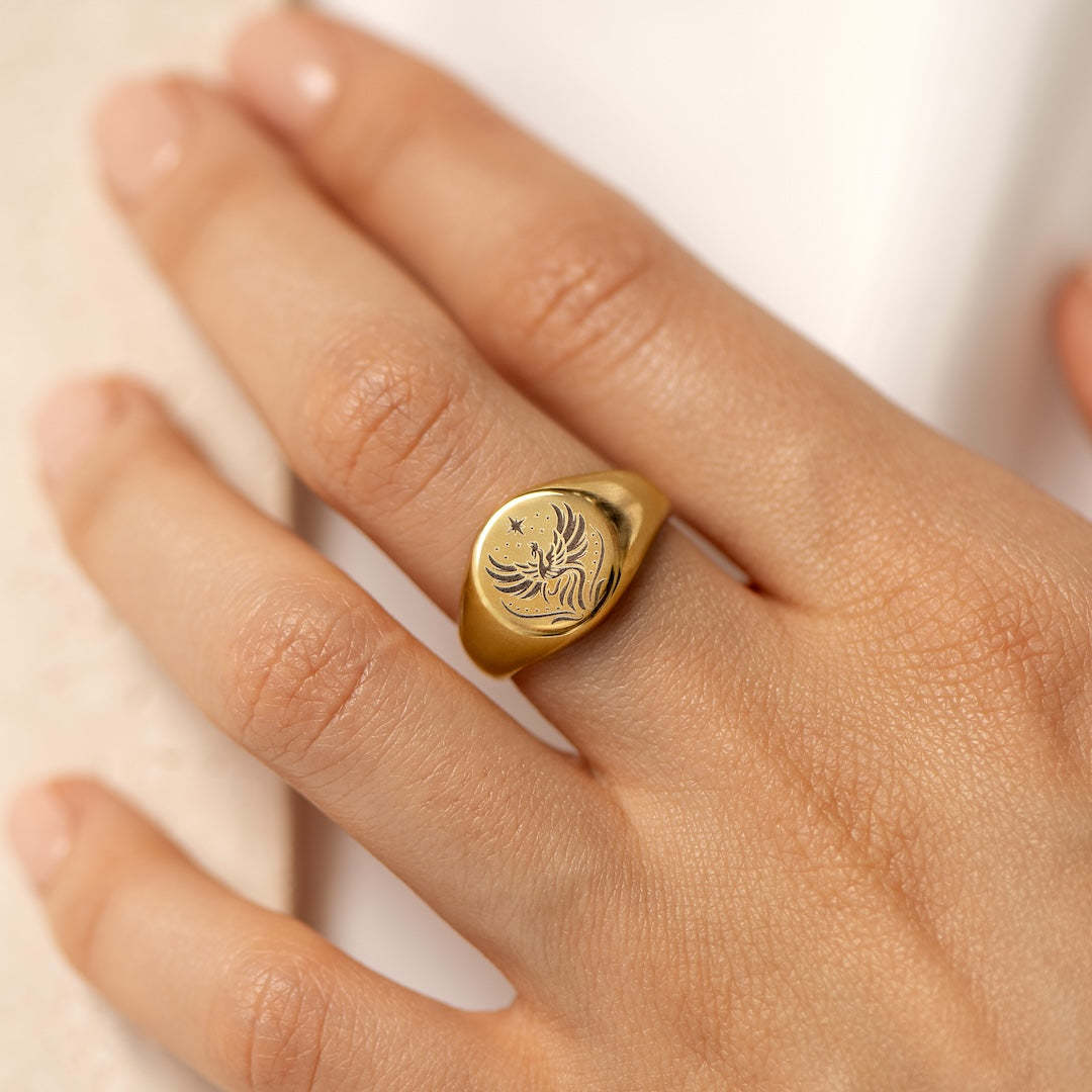 Phoenix Signet Ring