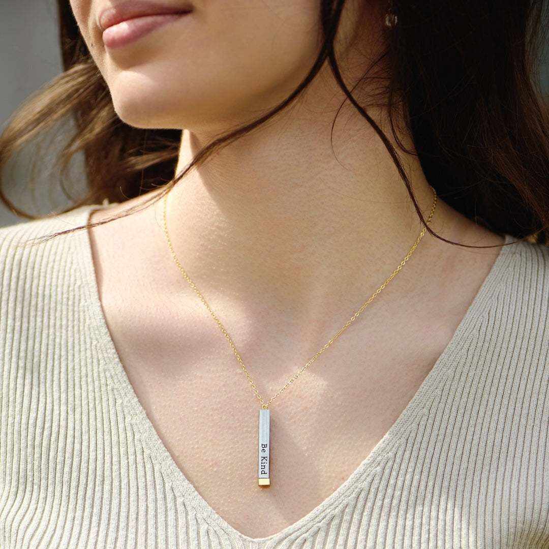 Be Kind...of a badass - Hidden Message Necklace