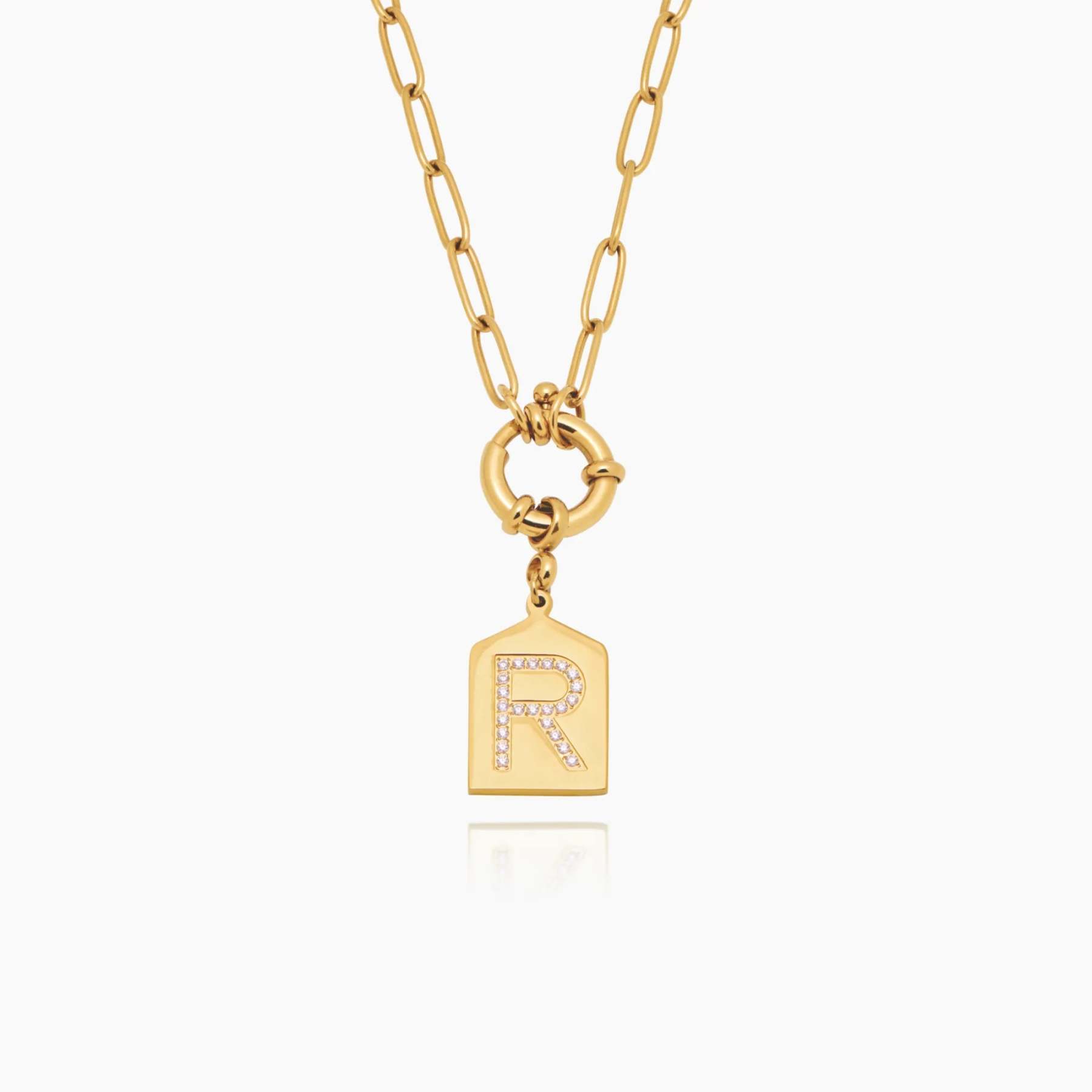 パヴェ×イニシャル ペンダントネックレス