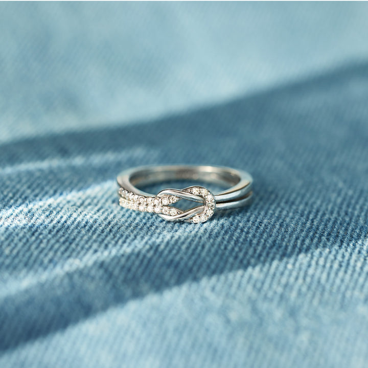 Grandmother & Granddaughter Ring - Square Knot Ring