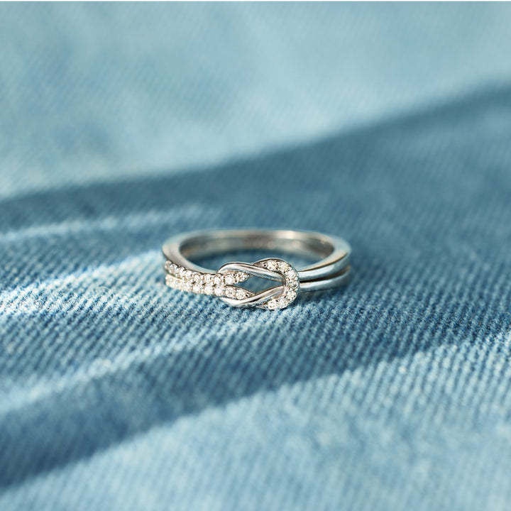 Grandmother & Granddaughter Ring - Square Knot Ring