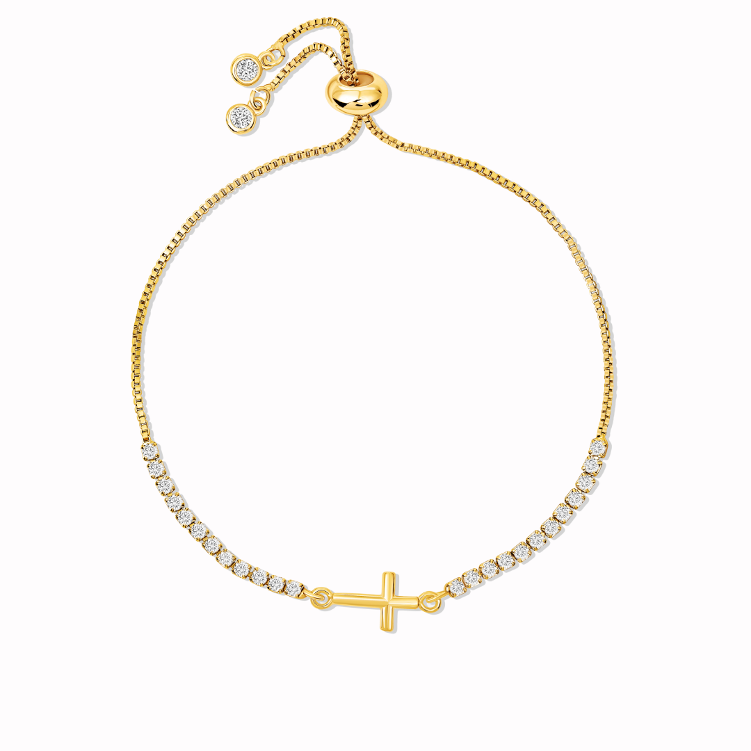 信じる心をそっと添えて・クロスブレスレット