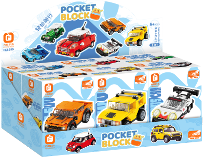 FC Pull-Back Car Building Blocks Set B