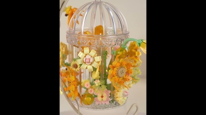 YGS Hanging Flower Cage Building Block Set