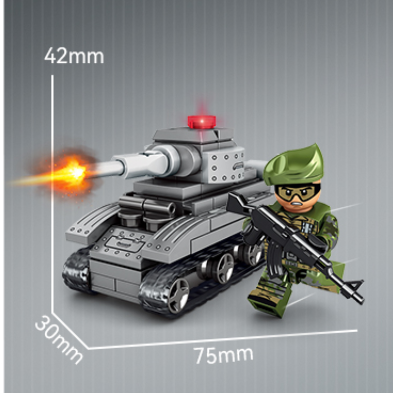 SB Survival War Series Building Block Sets (8-in-1) Tank