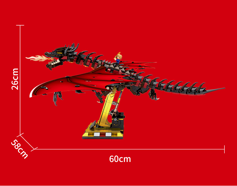 MG Fire Dragon Building Block Set - 1359PCS