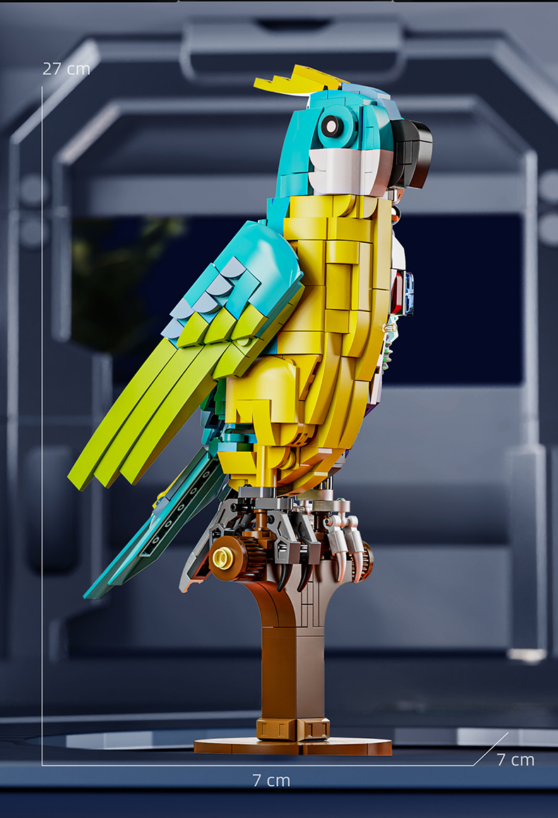 Cyberpunk Style Parrot Building Block Set - 688PCS