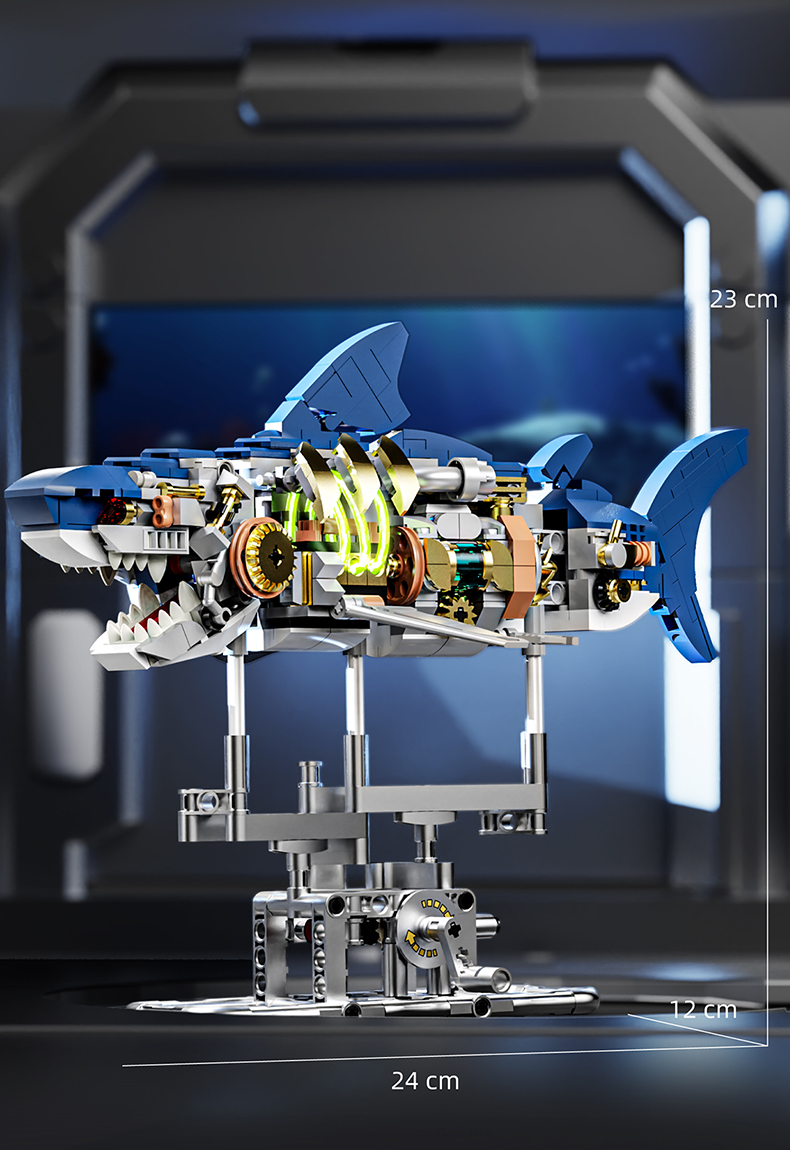 MG Cyberpunk Style Shark Building Block Set - 687PCS