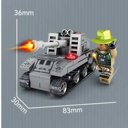 SB Survival War Series Building Block Sets (8-in-1) Tank