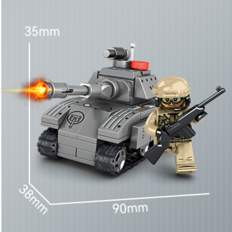 SB Survival War Series Building Block Sets (8-in-1) Tank