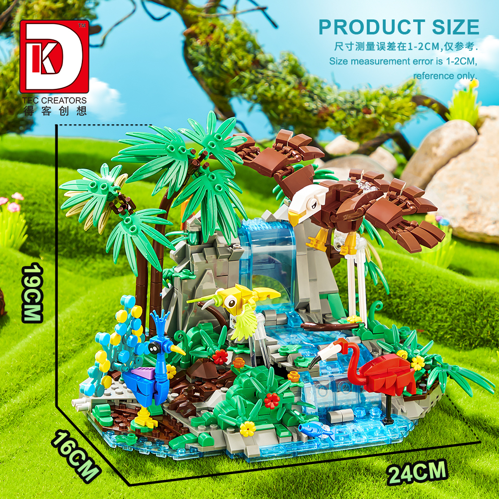 DK Tropical Jungle Scene Building Block Set - 898PCS