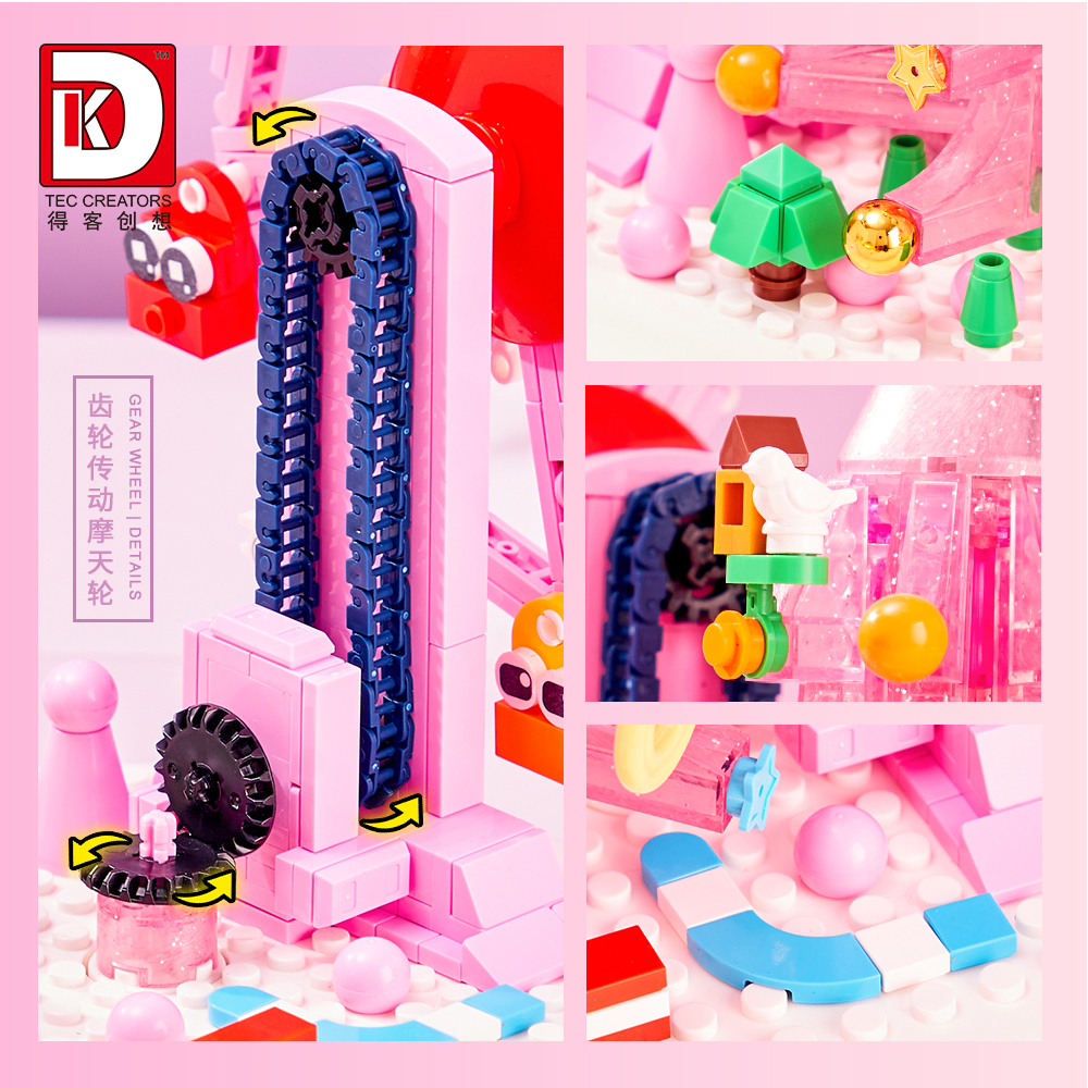 DK Magical Christmas Ferris Wheel – Music Box Building Block Set – 524PCS