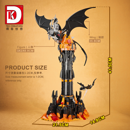 DK Dark Guardian on Dragon – Magic Tower Building Block Set - 997PCS