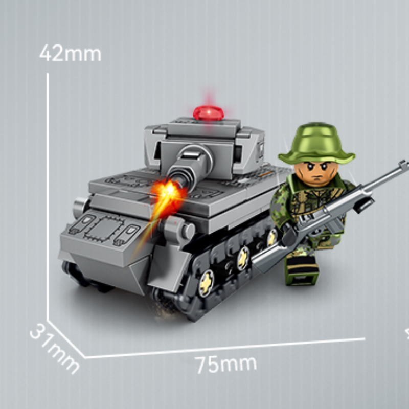 SB Survival War Series Building Block Sets (8-in-1) Tank