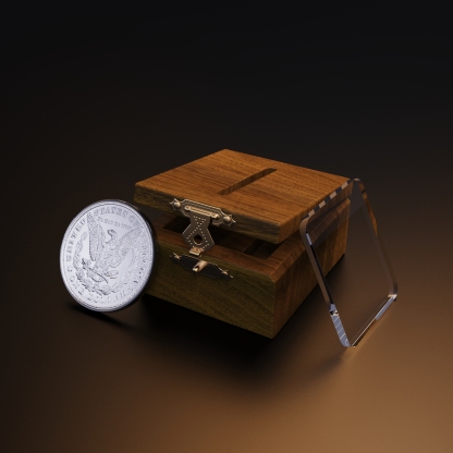 Coin Thru Glass by IARVEL MAGIC