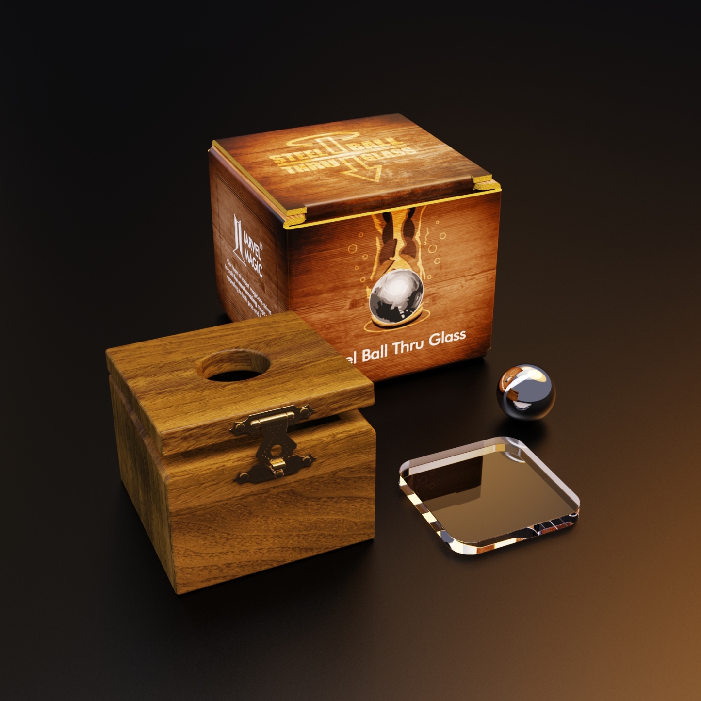 Steel Ball Thru Glass by IARVEL MAGIC