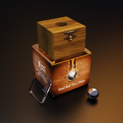 Steel Ball Thru Glass by IARVEL MAGIC