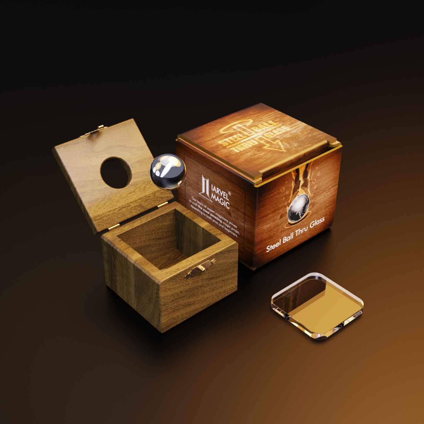 Steel Ball Thru Glass by IARVEL MAGIC