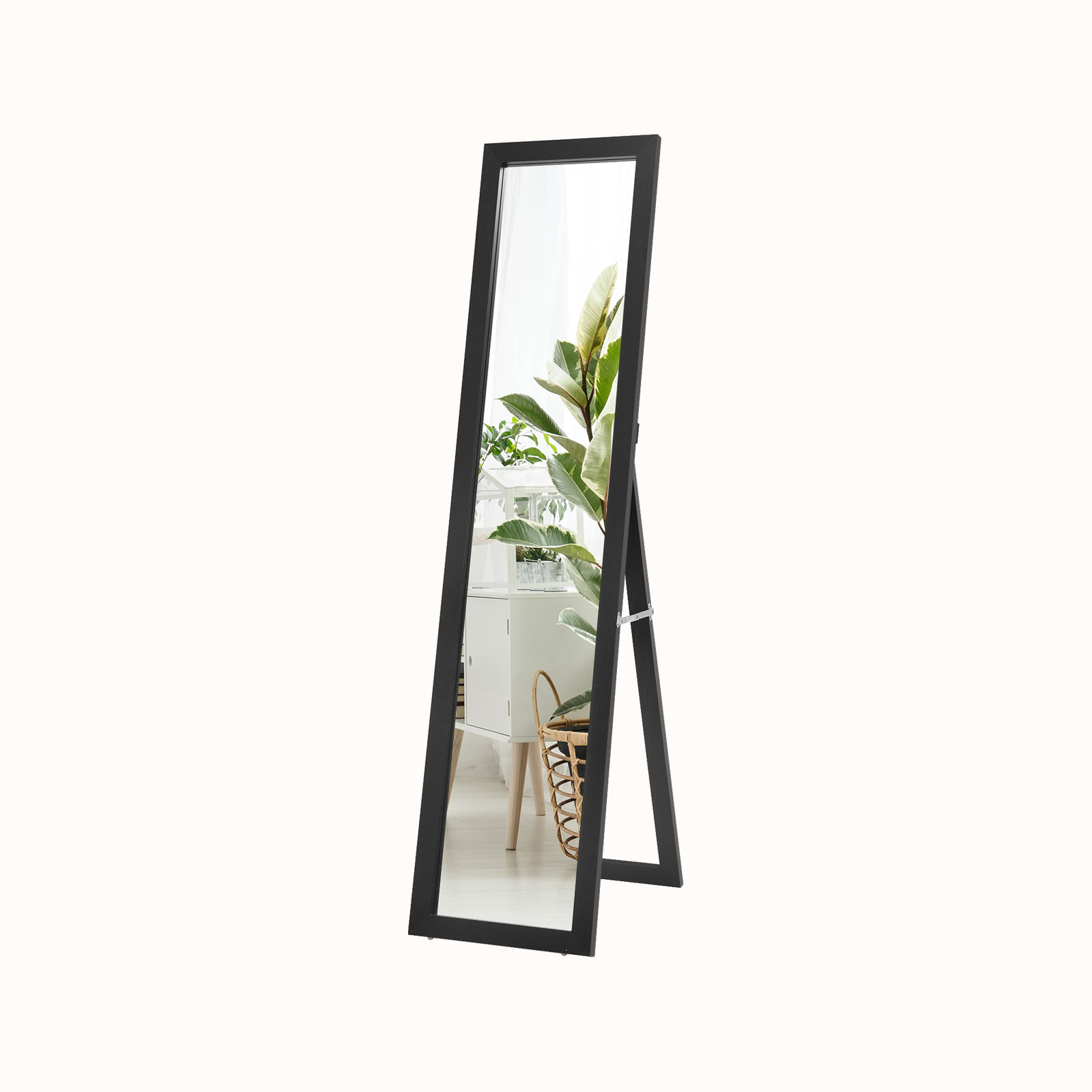 Ellegnt Full-length Wood Mirror with Wooden Frame