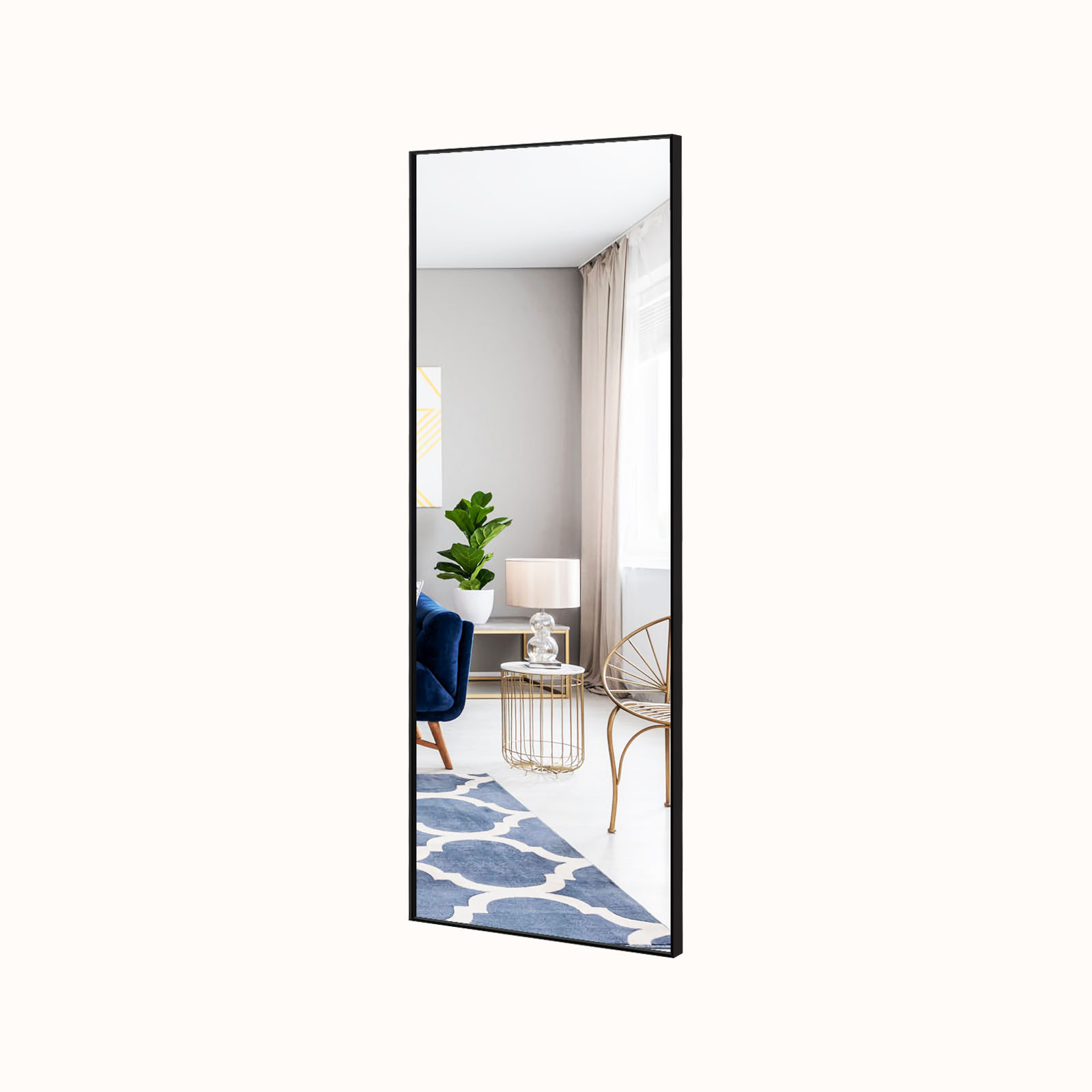 Ellegnt Full Body Mirror with Rectangular Aluminum Frame