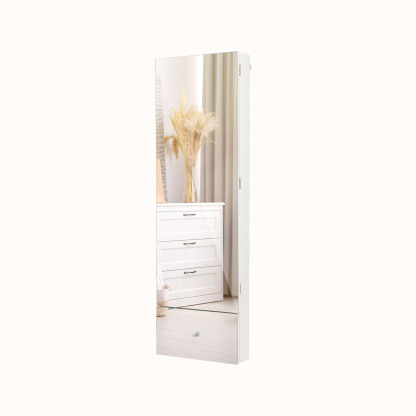 Ellegnt 120 CM LED Jewelry Mirror Cabinet with Full-Length Frameless Mirror