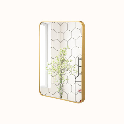 Ellegnt Rectangular Mirror with Aluminum Alloy Frame for Bathroom