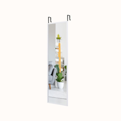 Ellegnt Full length Mirror with Height Adjusting Hanging Hooks