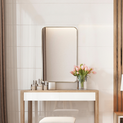 Ellegnt Bathroom Wall Mirror with Rounded Corner