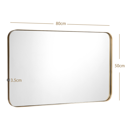Ellegnt Bathroom Wall Mirror with Rounded Corner