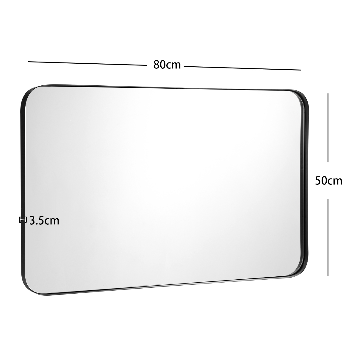 Ellegnt Bathroom Wall Mirror with Rounded Corner