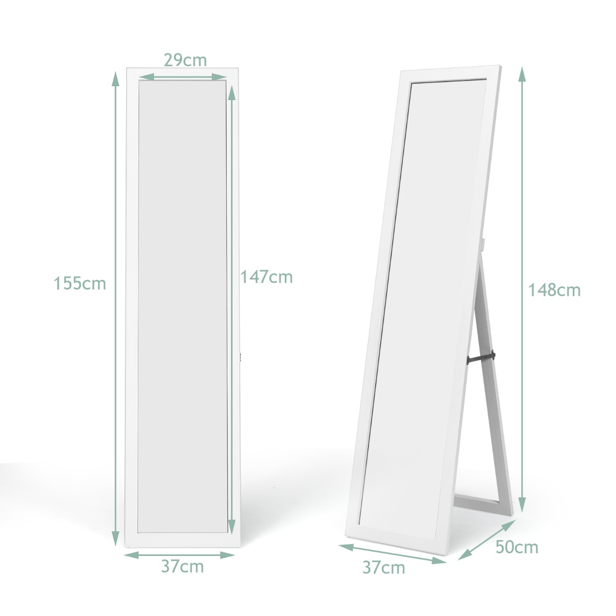 Ellegnt Full-length Wood Mirror with Wooden Frame